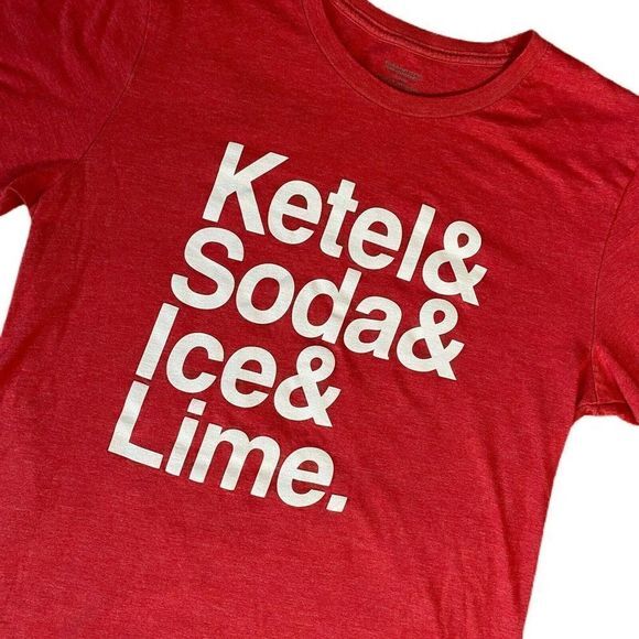 Ketel One & Soda & Lime &‎ Ice. Women's Medium Tee Shirt Red - Picture 2 of 4